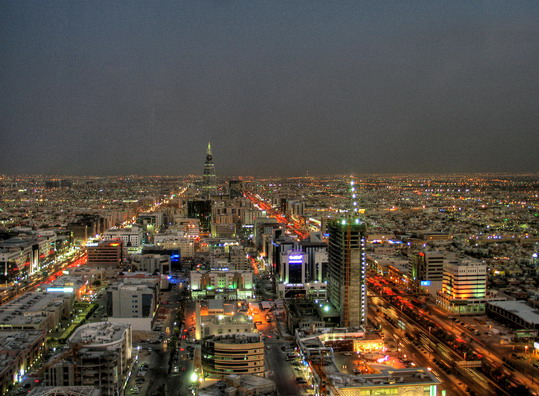 Riyadh City, a view from the Kingdom tower