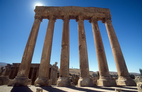 Baalbeck, Temple of Jupitor Columns Lebanon